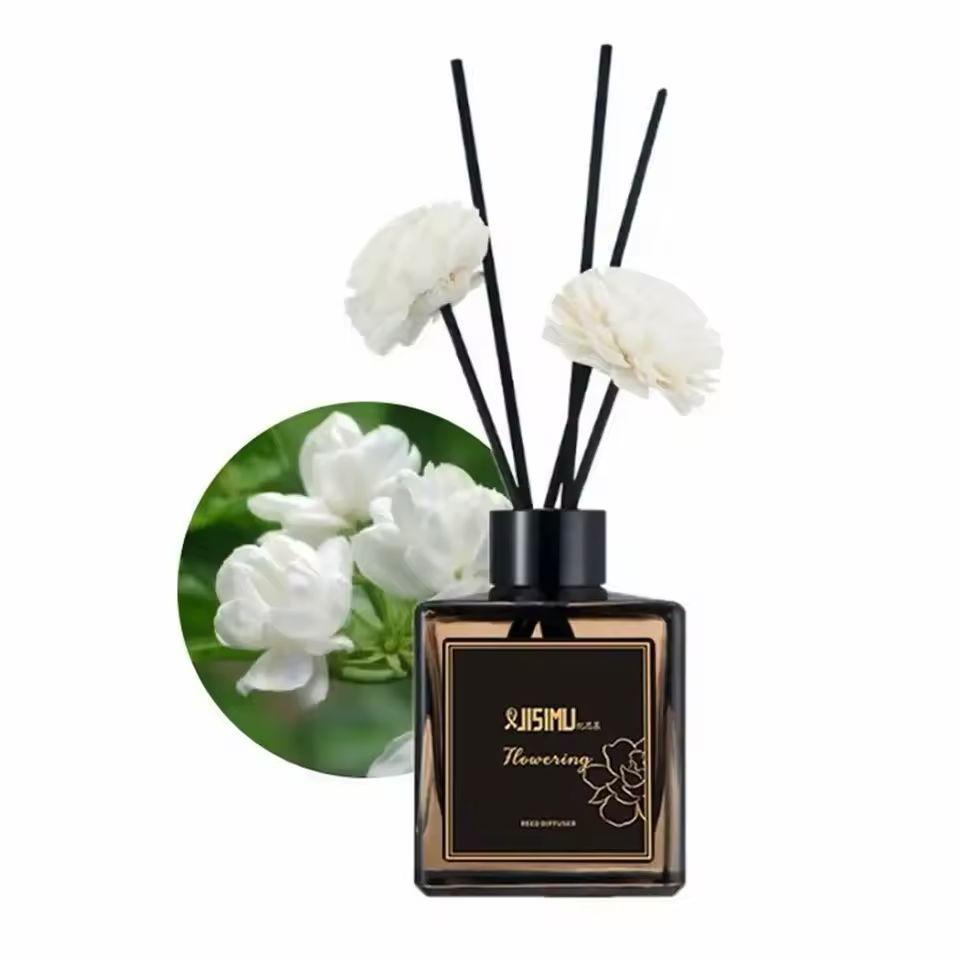 Belle Signature Reed Diffuser 50ml in Jasmine fragrance with elegant white floral reeds